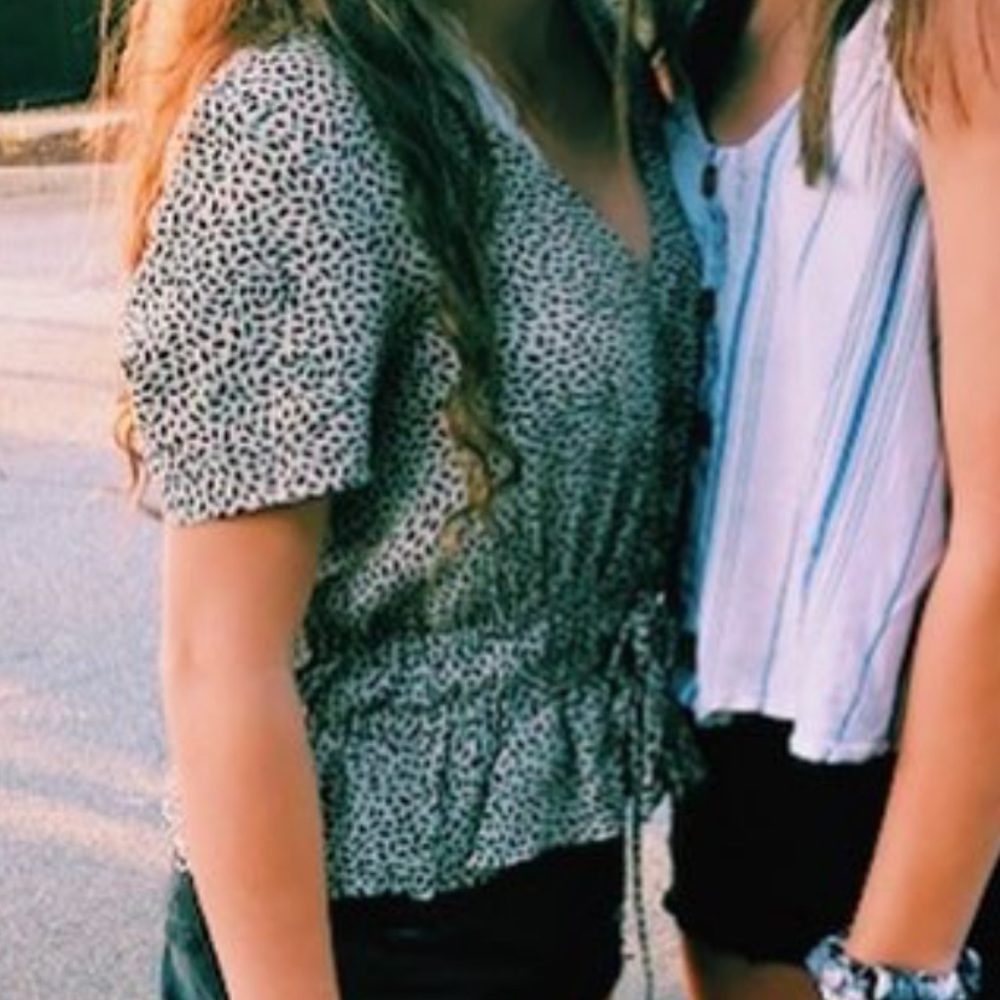 black and white blouse